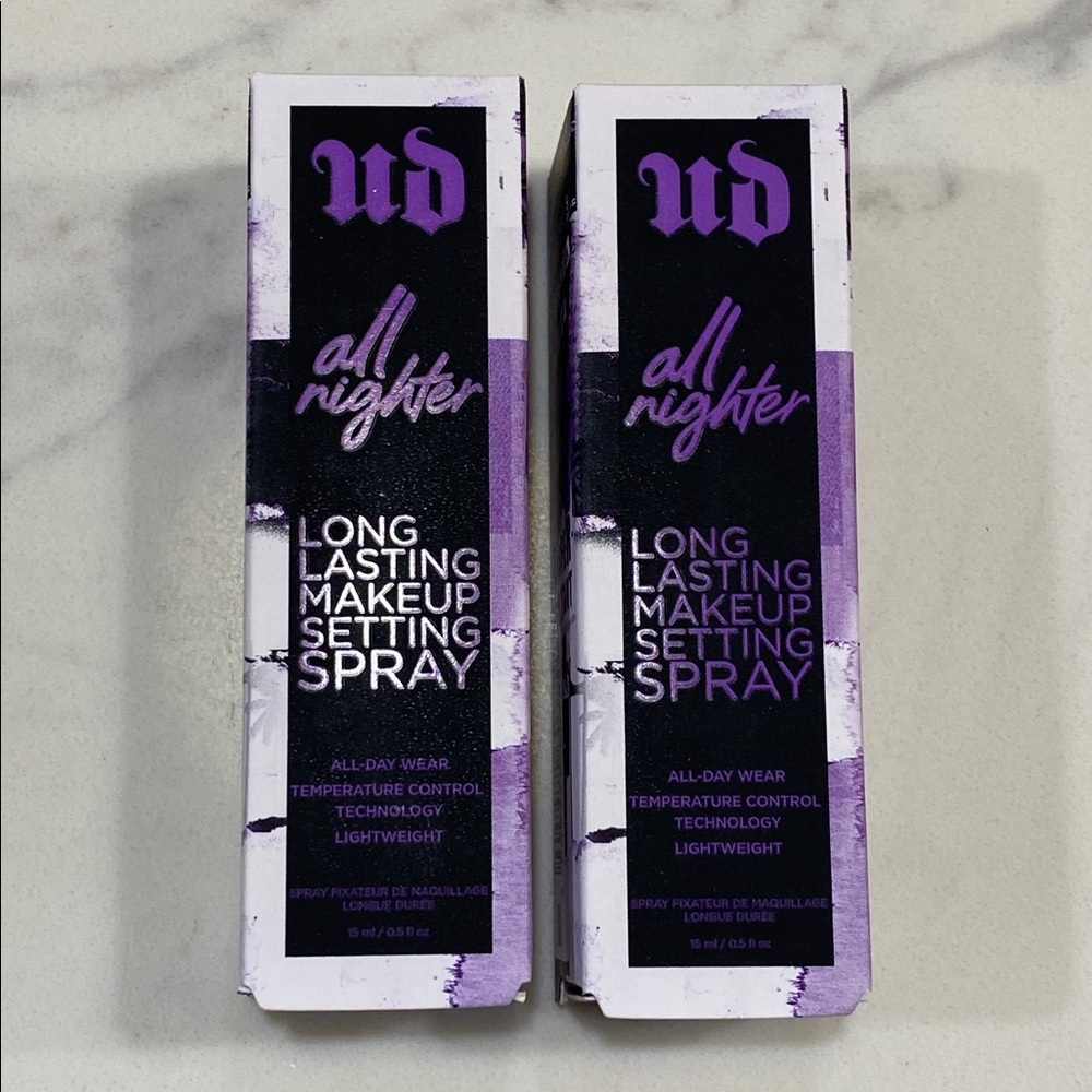 2 bottles of Urban Decay All Nighter Setting Spray .5 oz per bottle NIB